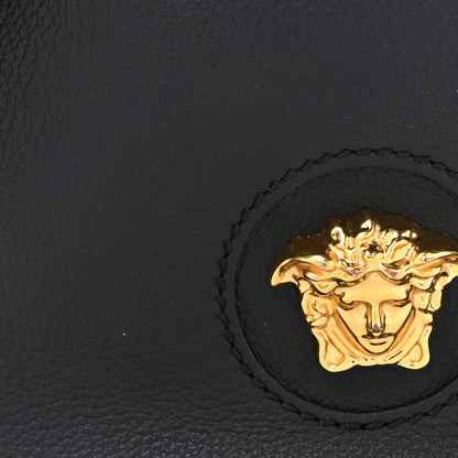 Versace Calfskin La Medusa Small Hobo Crossbody Black 7 of 9