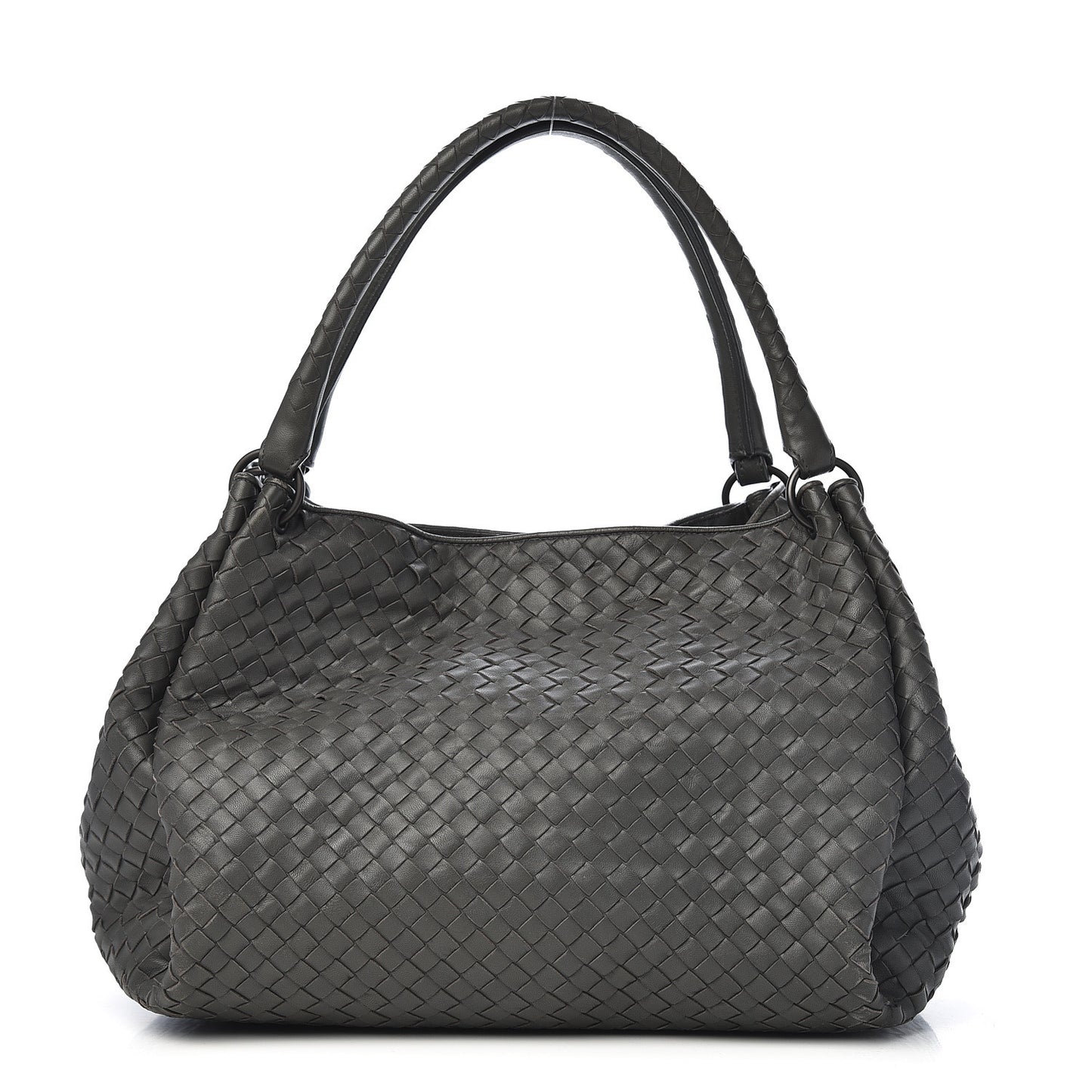 Nappa Intrecciato Parachute Bag Light Grey