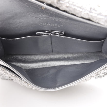 Chanel Metallic Lame Quilted Small Double Flap Silver 4 of 12
