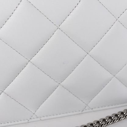 Alexander McQueen Calfskin Quilted Graffiti Skull Small Chain Crossbody Bag White 10 of 11