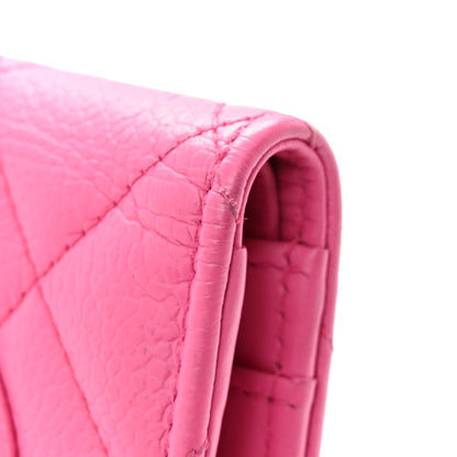 Chanel Caviar Quilted Large Flap Wallet Pink 9 of 10