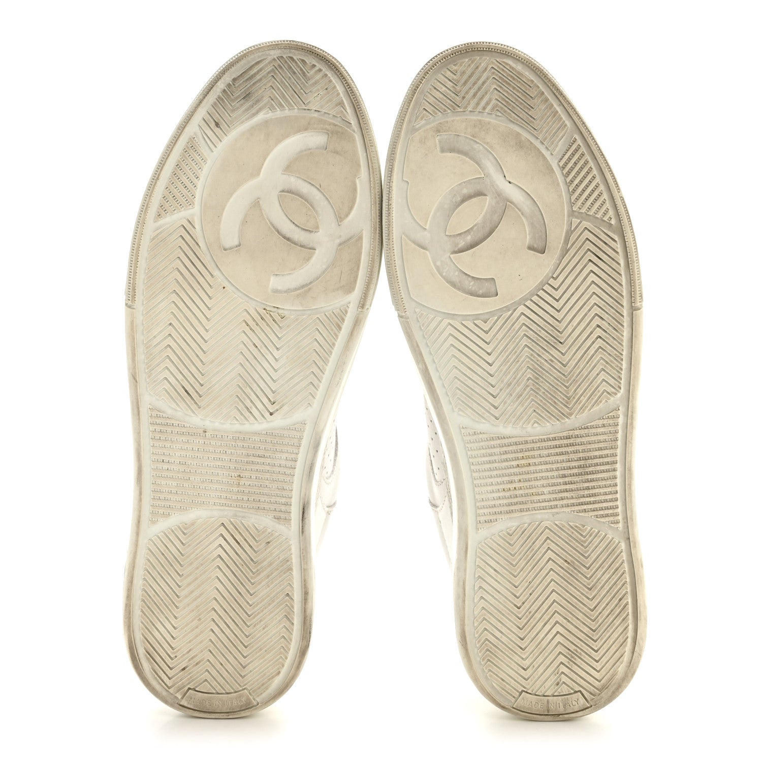 Chanel Calfskin CC Womens Sneakers 38 White 6 of 11