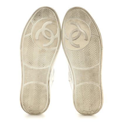 Chanel Calfskin CC Womens Sneakers 38 White 6 of 11