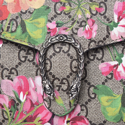 Gucci GG Supreme Monogram Blooms Mini Dionysus Chain Wallet Beige Multicolor Dry Rose 10 of 13
