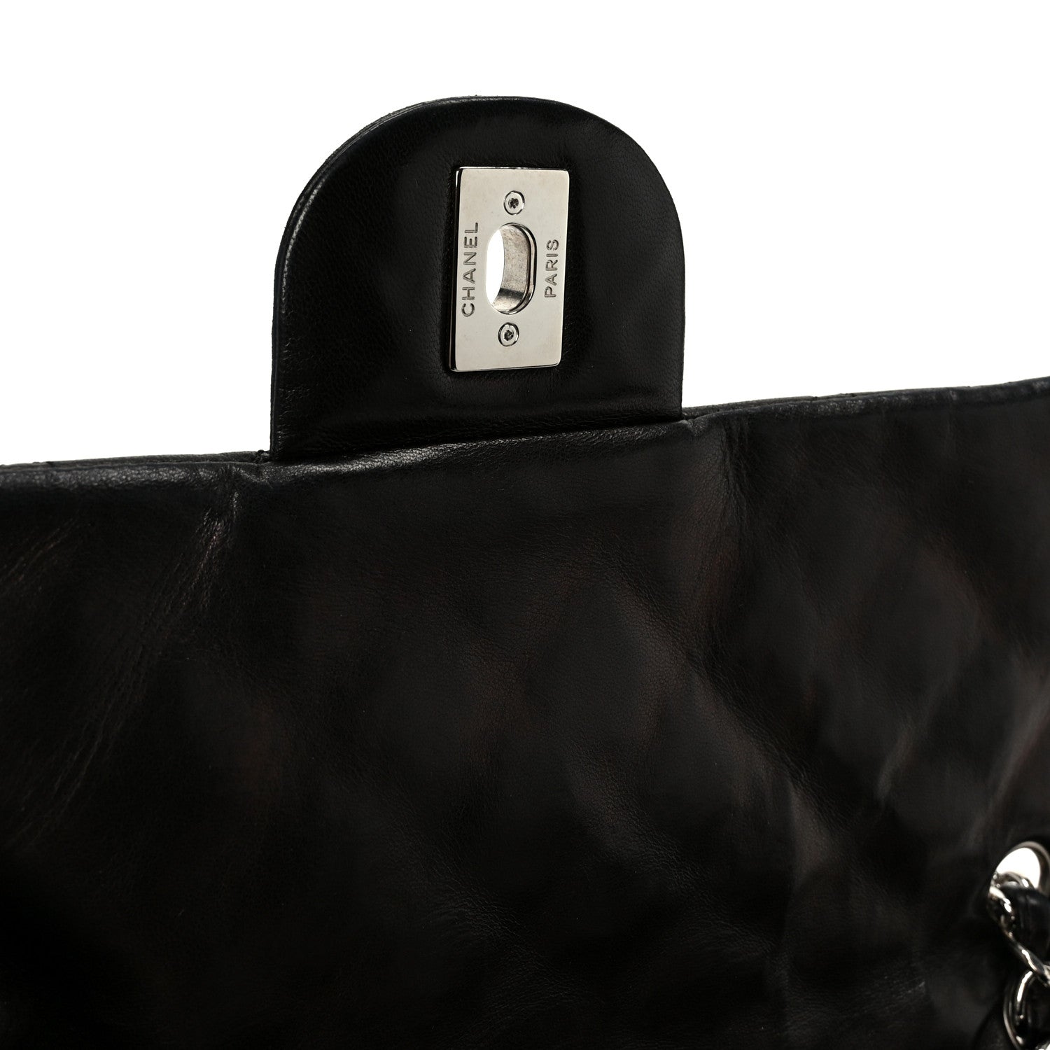Chanel Washed Lambskin Quilted Maxi Single Flap Black 6 of 15