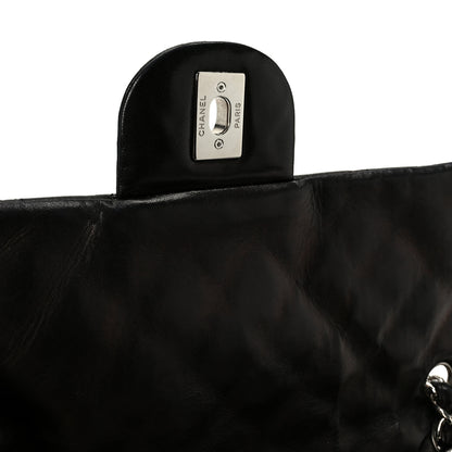 Chanel Washed Lambskin Quilted Maxi Single Flap Black 6 of 15