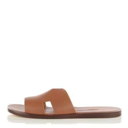 Hermes Calfskin Izmir Mens Sandals 43.5 Gold 1 of 7