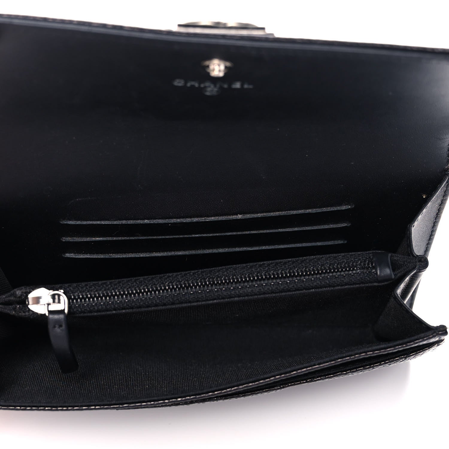 Chanel Caviar Quilted Medium Boy Flap Wallet Black 5 of 13
