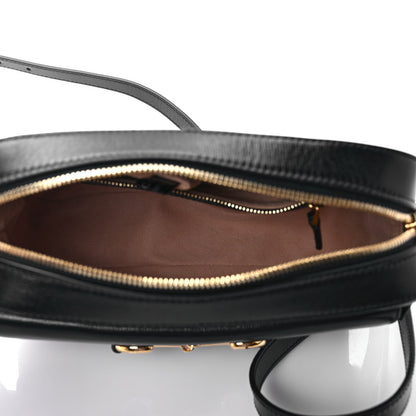 Gucci Textured Calfskin Small Horsebit 1955 Shoulder Bag Black 5 of 11
