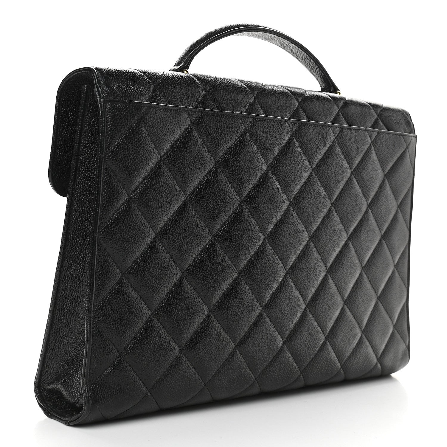 Chanel Caviar Quilted Briefcase Laptop Bag Black 2 of 10