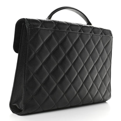 Chanel Caviar Quilted Briefcase Laptop Bag Black 2 of 10