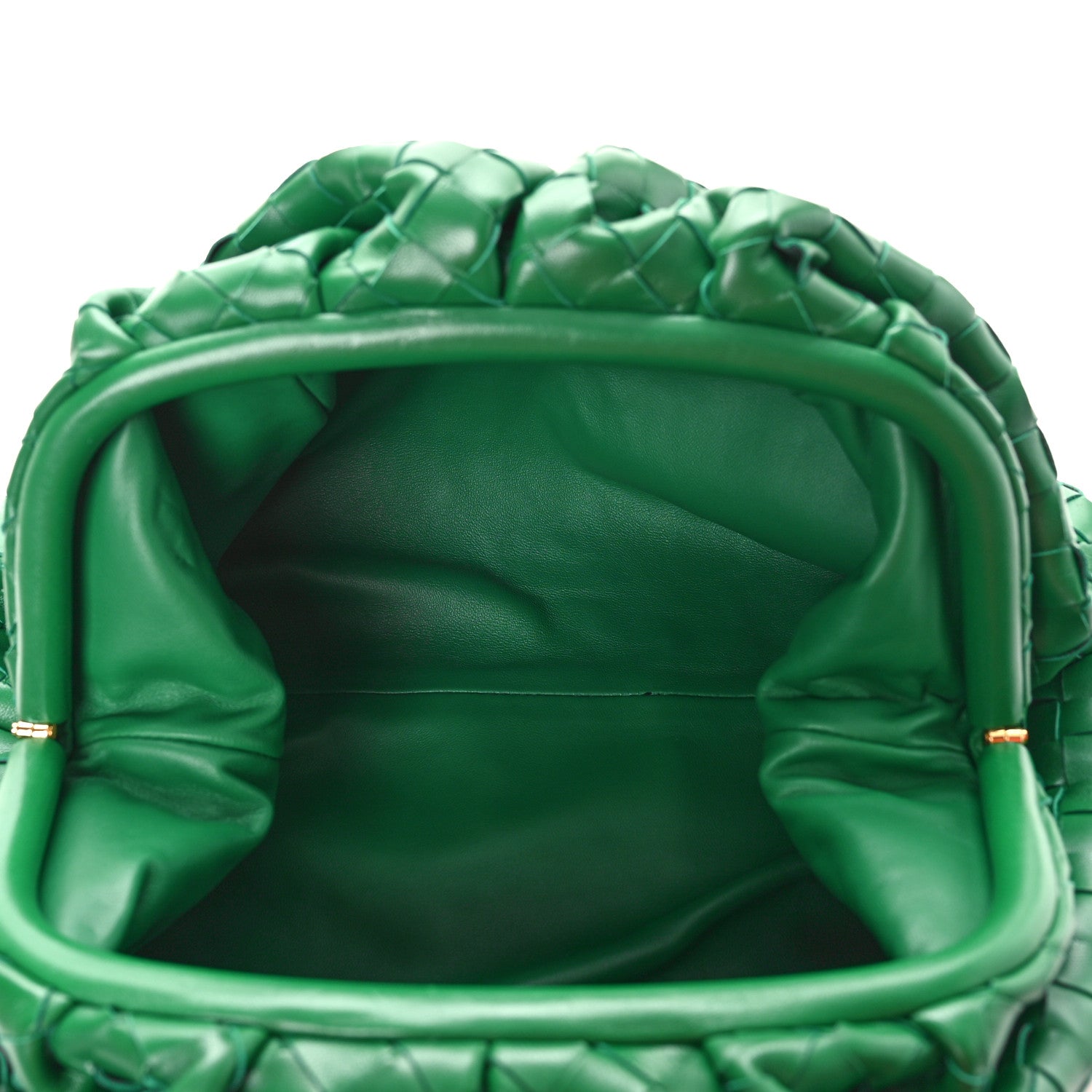 Bottega Veneta Nappa Maxi Intrecciato The Pouch Oversized Clutch Racing Green 5 of 10