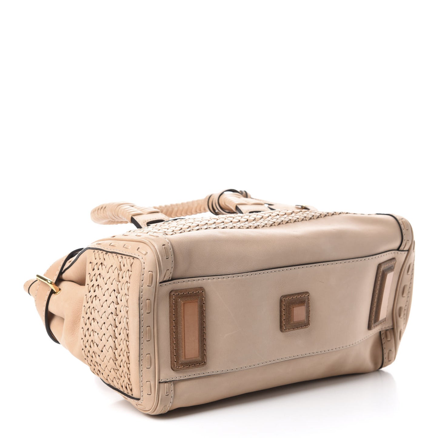 Calfskin Handmade Medium Top Handle Bag Taupe