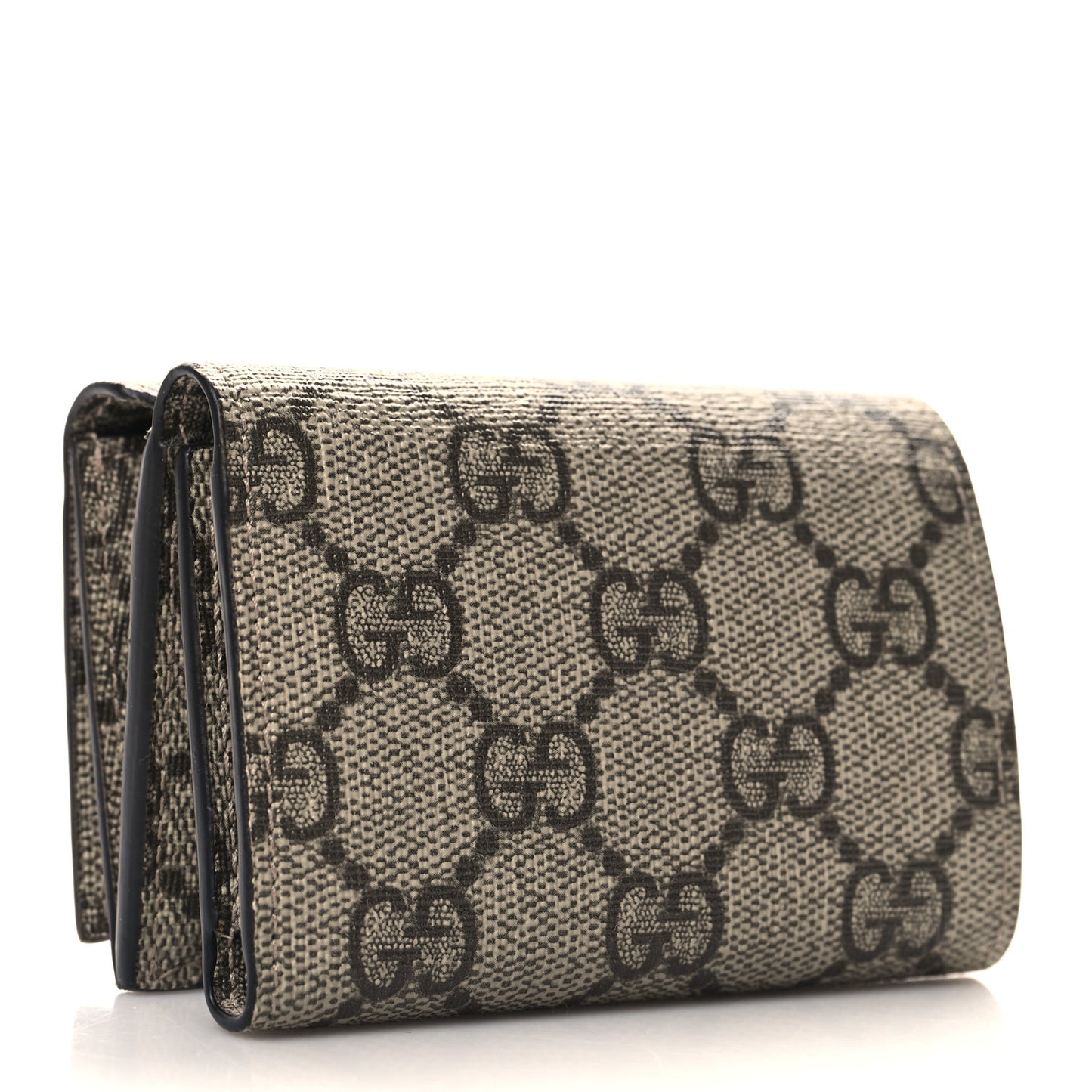 X BALENCIAGA GG Supreme Monogram Card Case Wallet Beige Ebony