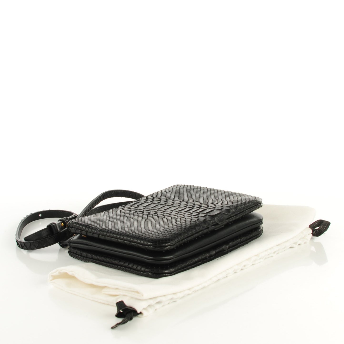Python Small Trio Crossbody Bag Black