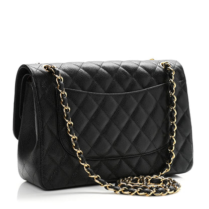 Chanel Caviar Quilted Jumbo Double Flap Black 3 of 10