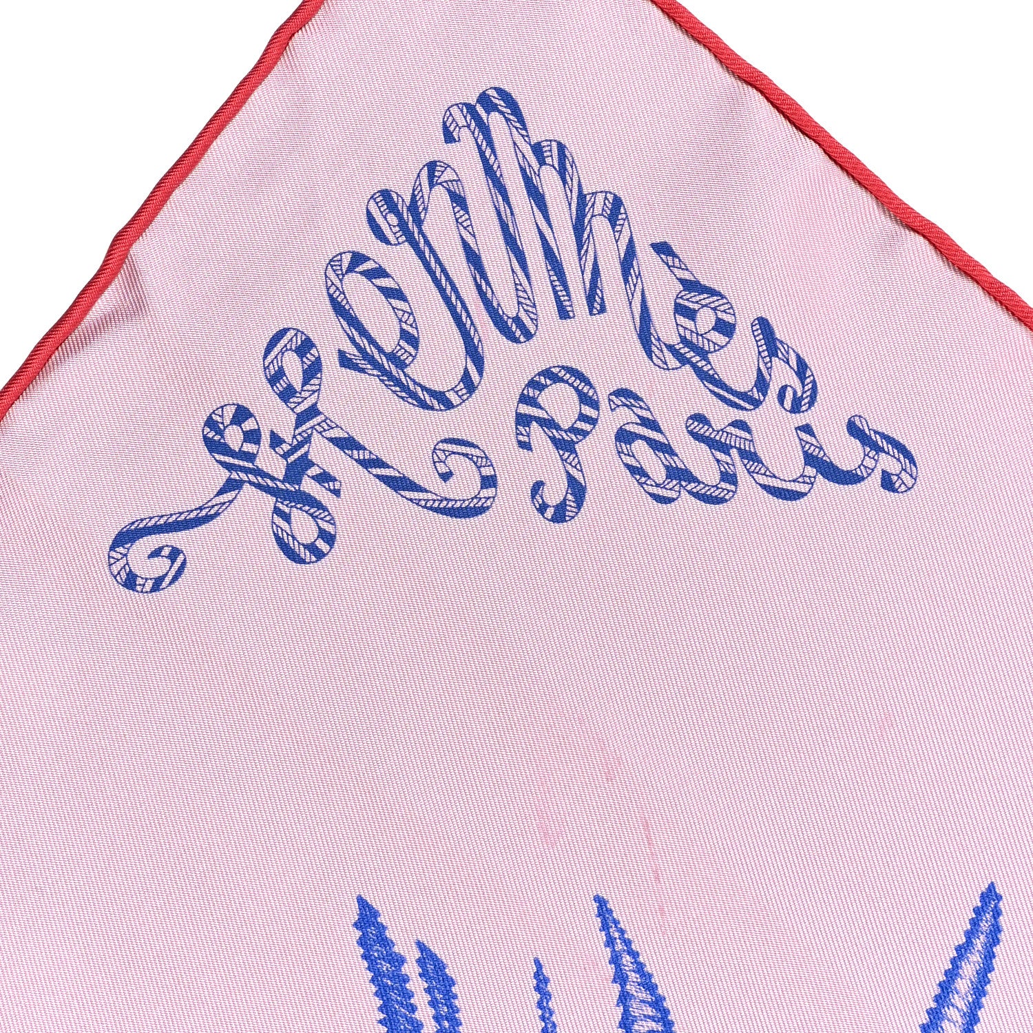 Hermes Silk Twill Plumets Et Panaches Scarf 90 Rose Fane Bleu Violet 2 of 5