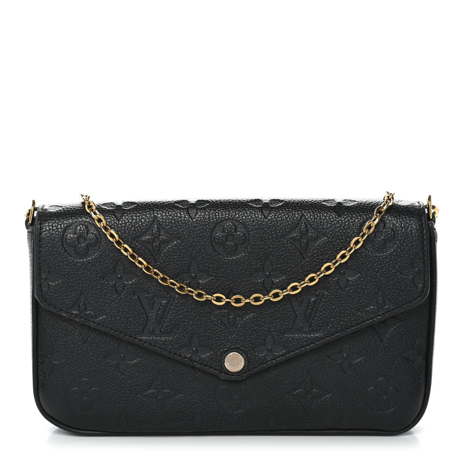 Louis Vuitton Empreinte Pochette Felicie Chain Wallet Black 1 of 14