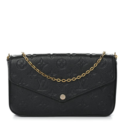 Louis Vuitton Empreinte Pochette Felicie Chain Wallet Black 1 of 14