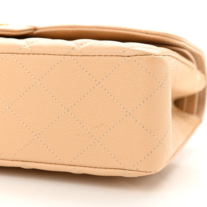 Chanel Caviar Quilted Medium Double Flap Beige 10 of 13