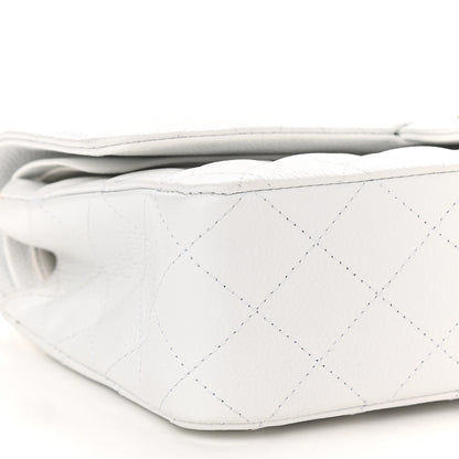 Chanel Caviar Quilted Medium Double Flap White 9 of 10