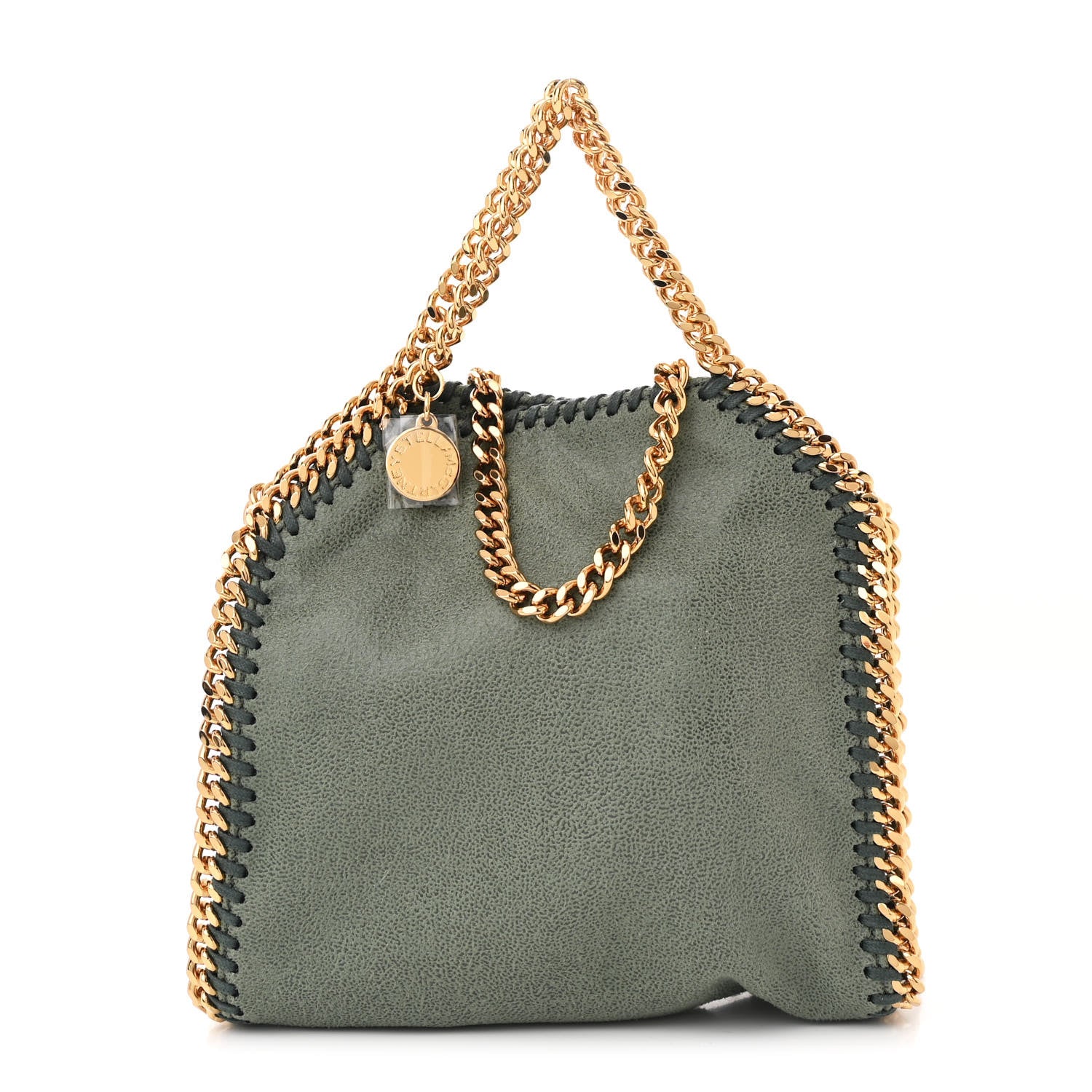 Stella McCartney Shaggy Deer Tiny Falabella Fold Over Tote Stone Green 1 of 9