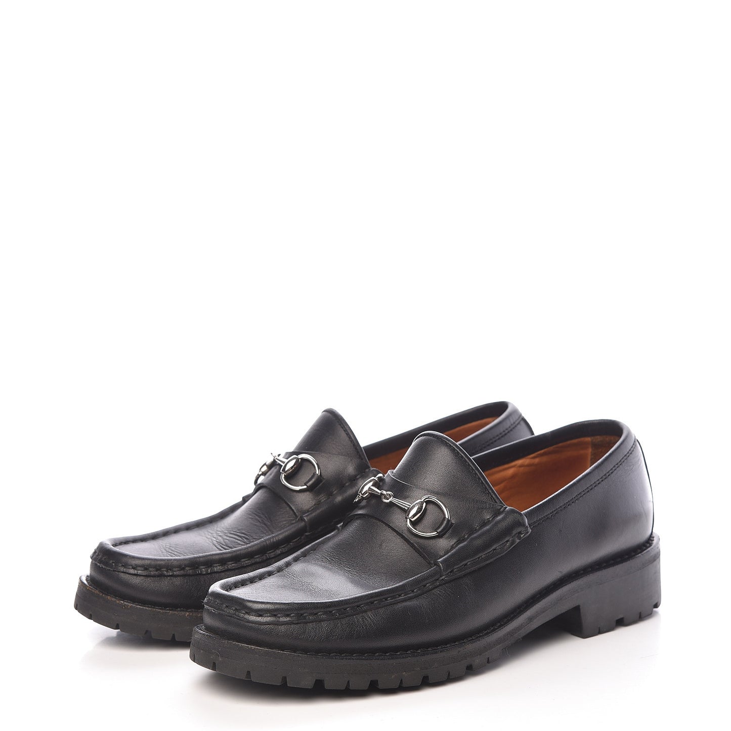 Laredo Calf Horsebit Lug Sole Loafers 6.5 Black