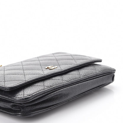 Chanel Caviar Quilted Wallet On Chain WOC Black 11 of 12
