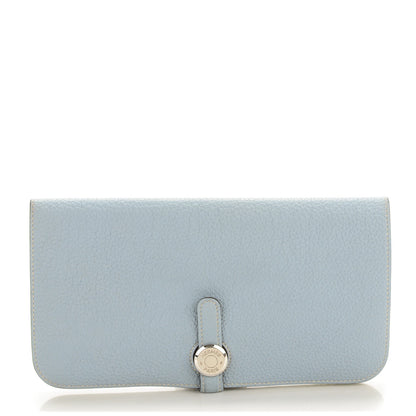 Hermes Togo Dogon Recto Verso Wallet Bleu Lin 1 of 11