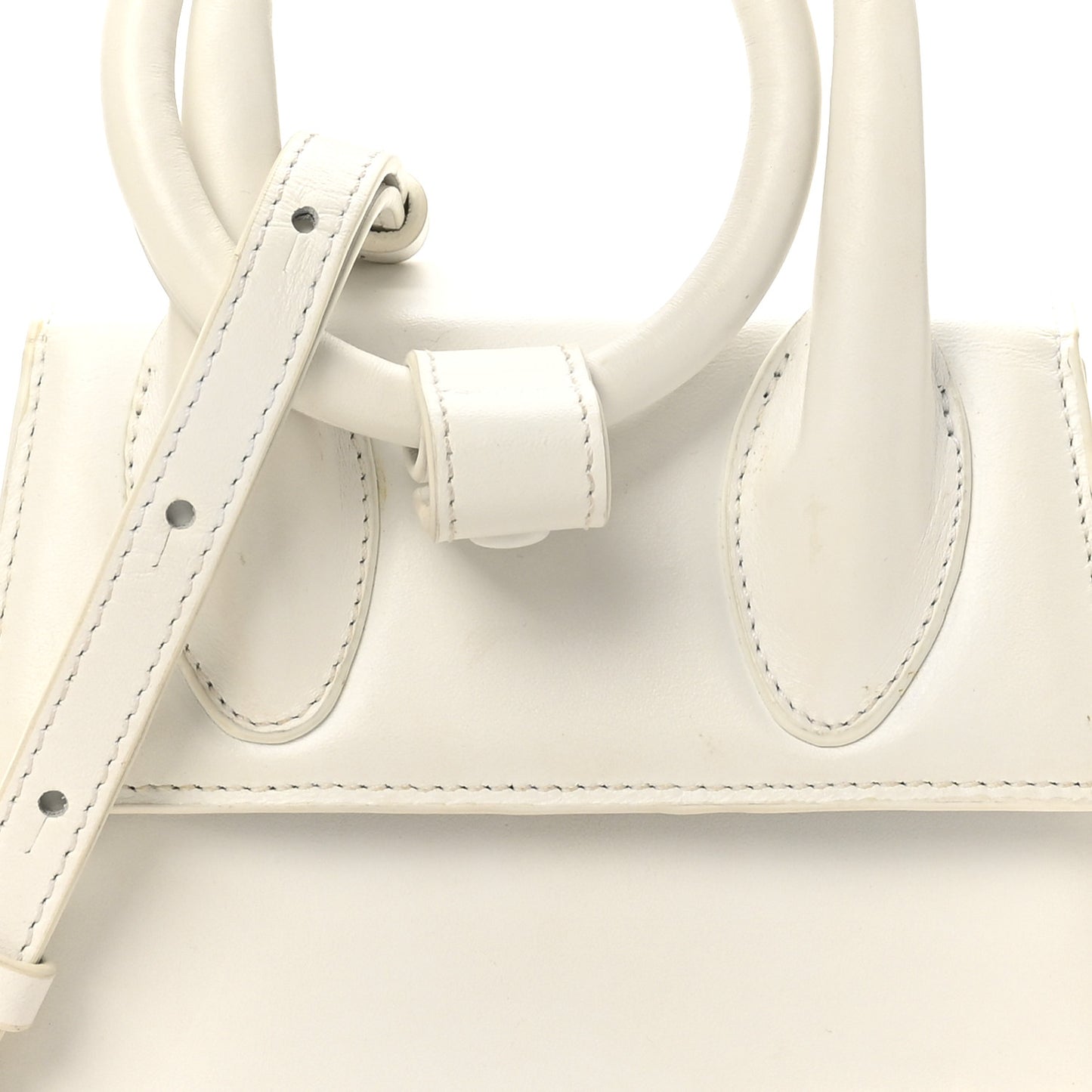 Smooth Calfskin Le Chiquito Noeud White