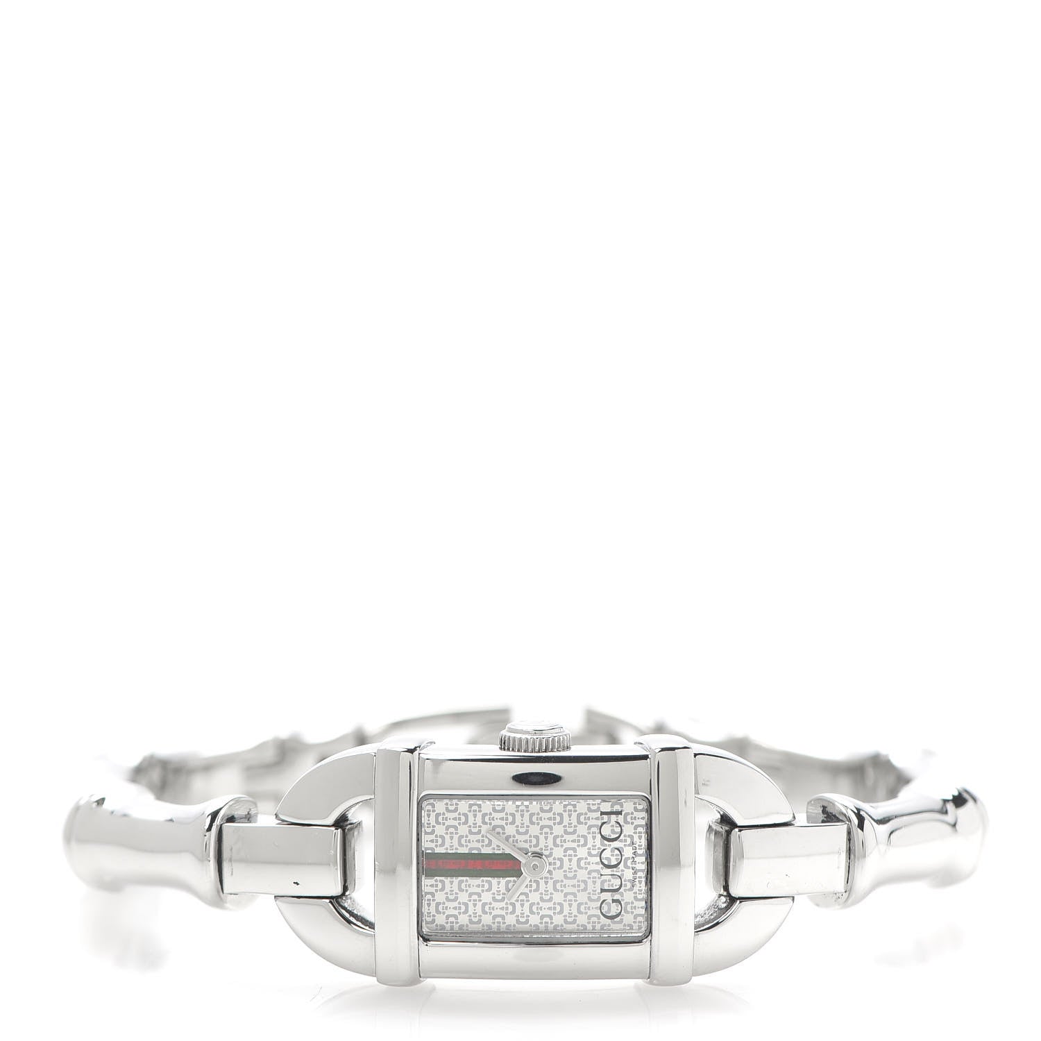 Gucci Stainless Steel 16mm 6800L Bamboo Web Quartz Watch 3 of 6