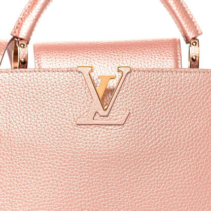 Louis Vuitton Metallic Taurillon Capucines BB Pearly Pink 7 of 9