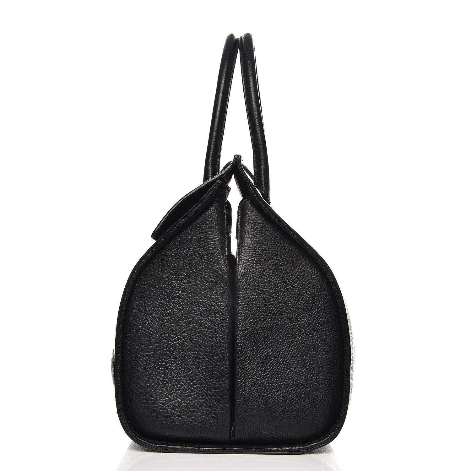 Balenciaga Grained Calfskin M Tube Round Tote Black 8 of 19