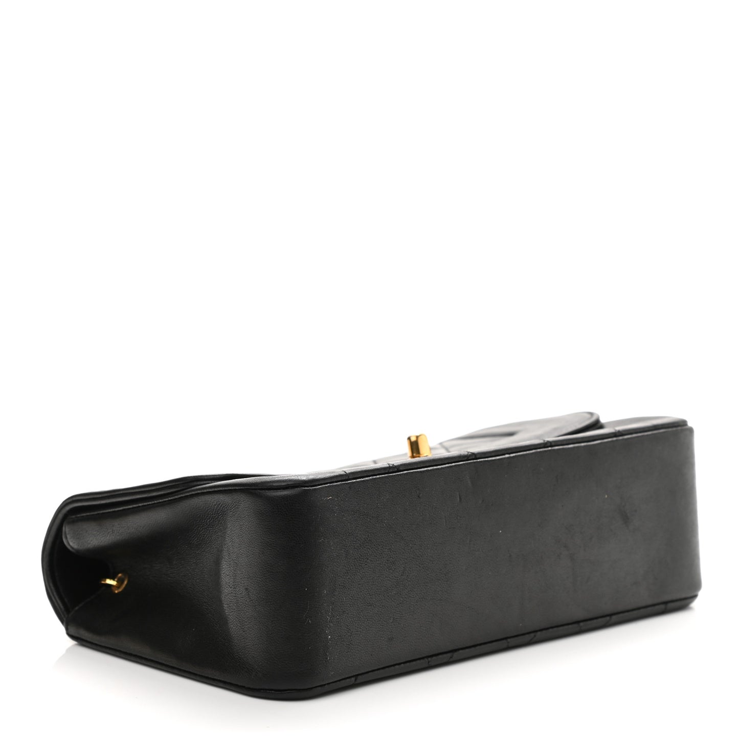 Lambskin Quilted Small Single Flap Black