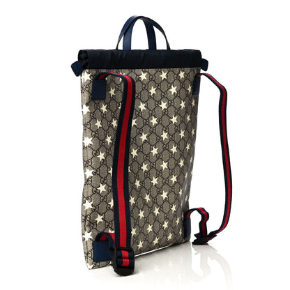 Gucci Soft GG Supreme Monogram Stars Childrens Drawstring Backpack Beige Ebony Yellow Royal 3 of 12
