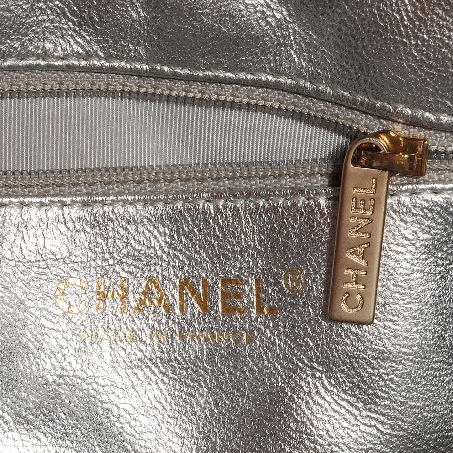 Calfskin Small Reissue Camera Case Metallic Silver
