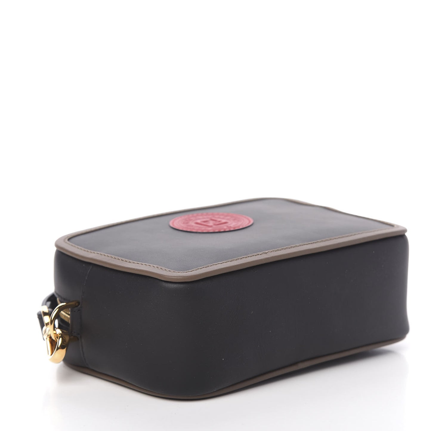 Vitello Century Matte Stamp Patch Bi-Color Mini Camera Case Black Maya Fragola