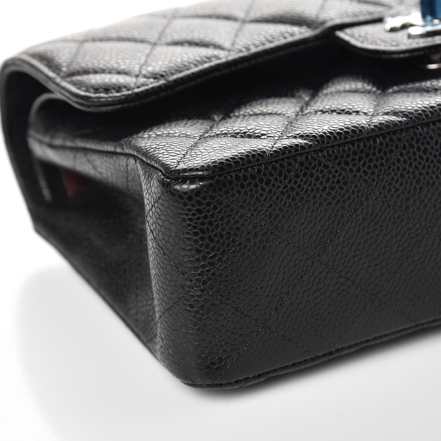 Caviar Quilted Small Double Flap Black