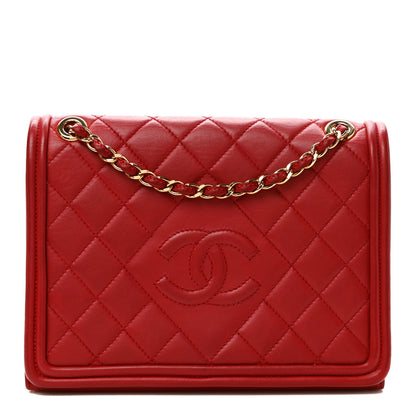 Chanel Lambskin Quilted Small Single Flap Red 1 of 10