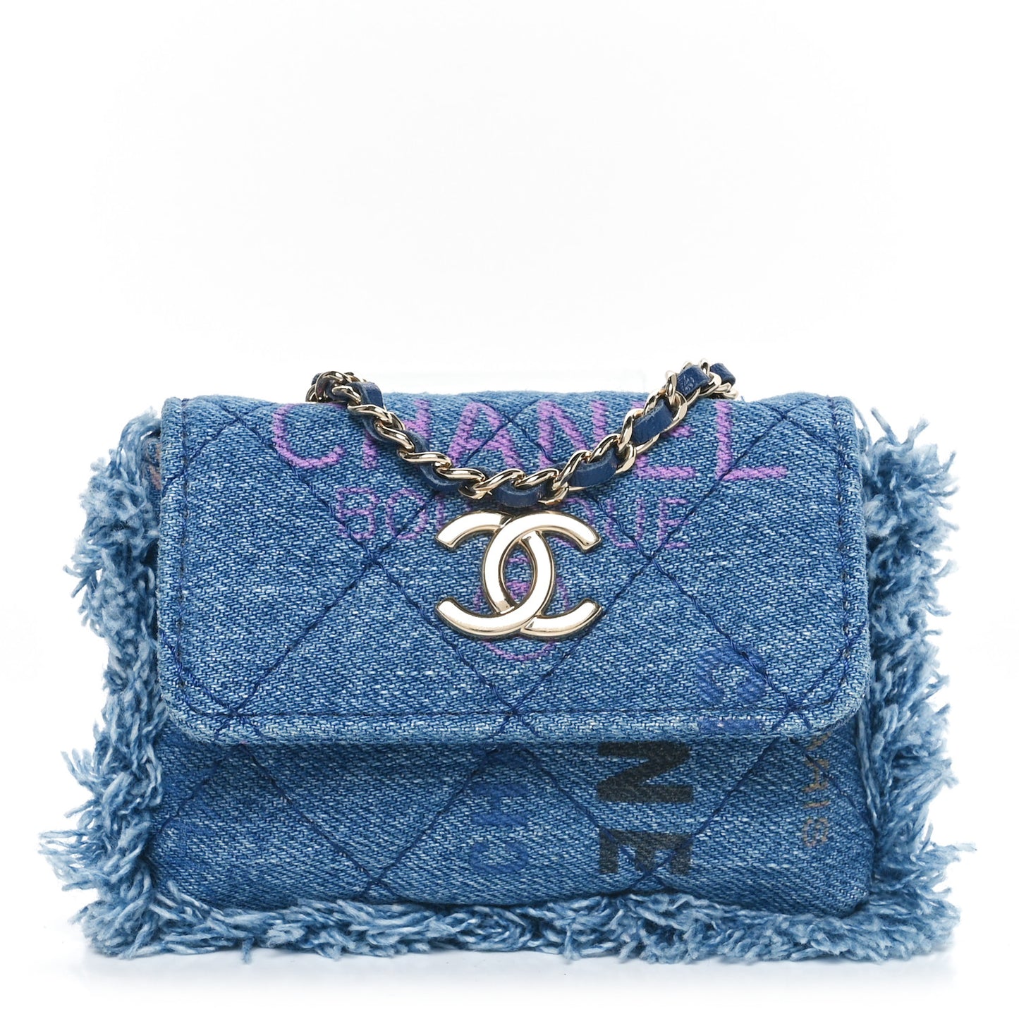 Denim Quilted Denim Mood Belt Bag Blue Multicolor