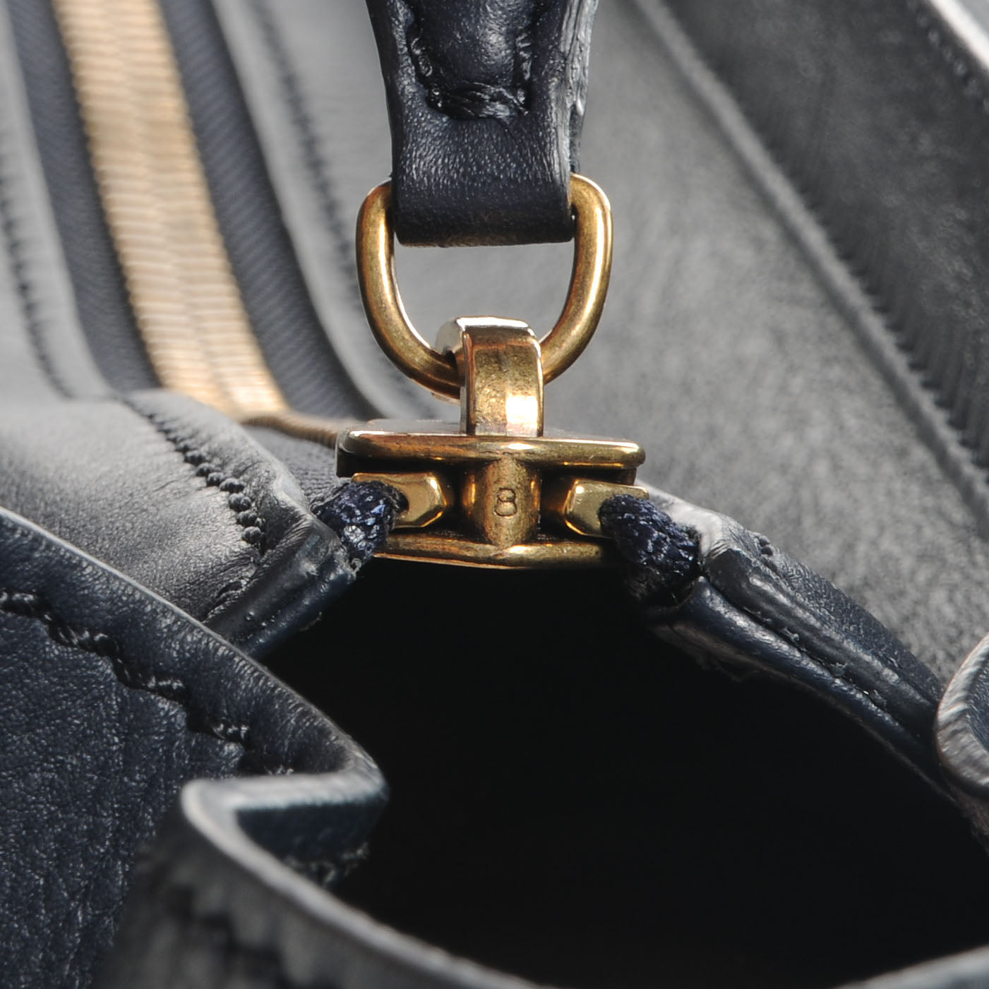 Smooth Calfskin Mini Luggage Navy