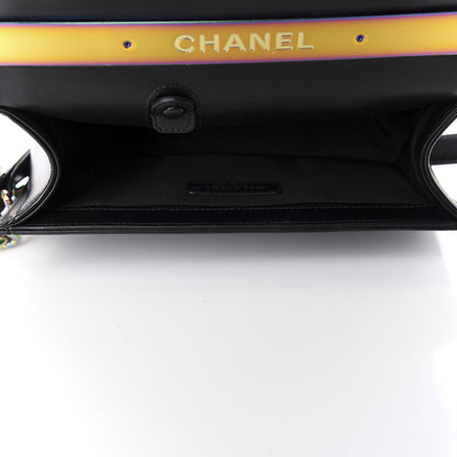 Chanel Lambskin LED Iridescent Metal Medium Boy Flap Black Multicolor 6 of 14