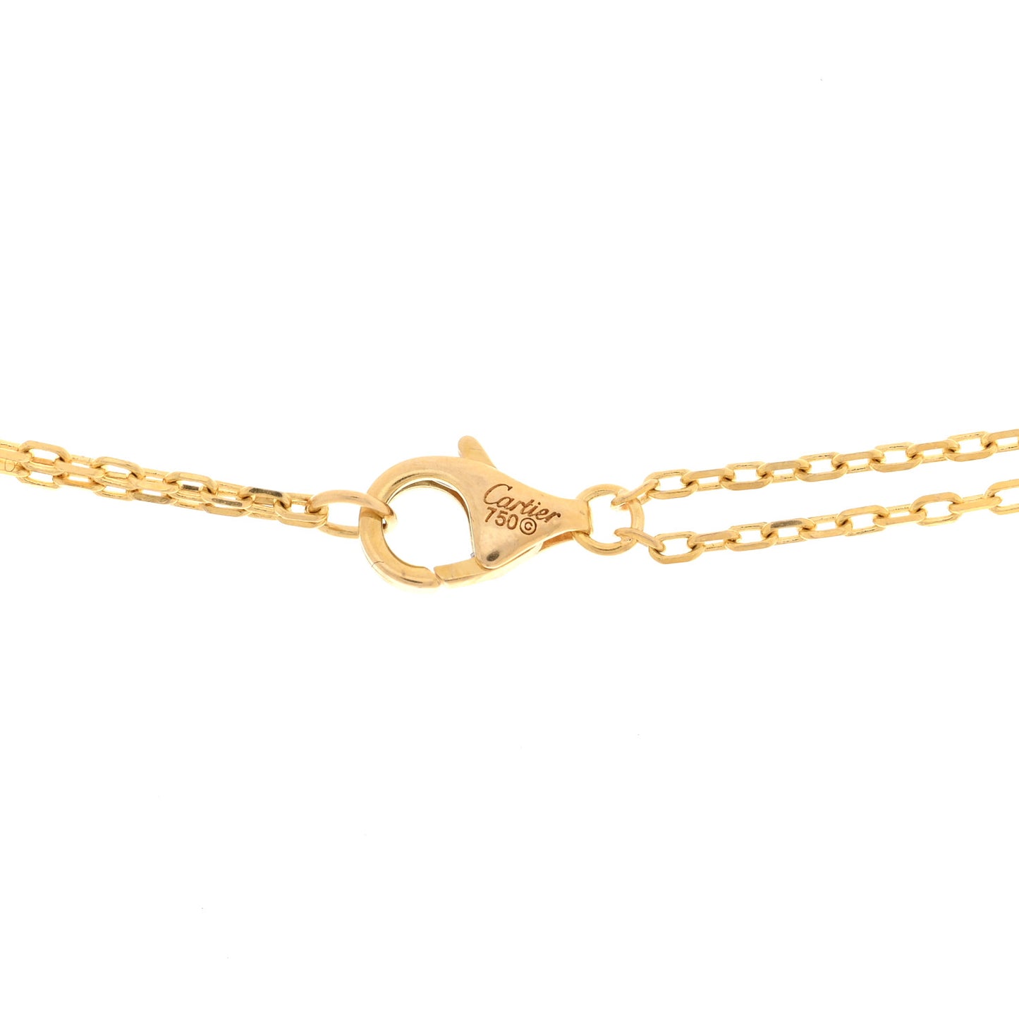 18K Yellow Gold 2 Diamond LOVE Necklace