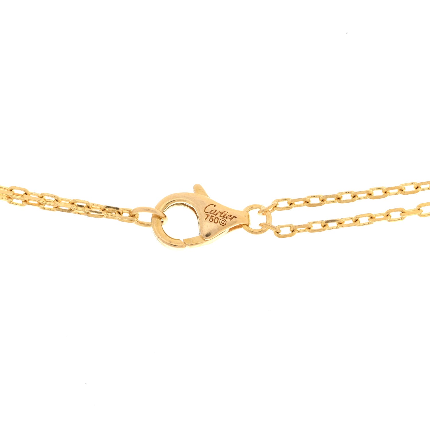 Cartier 18K Yellow Gold 2 Diamond LOVE Necklace 4 of 4
