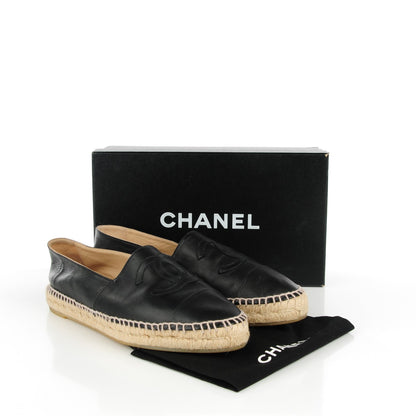 Chanel Lambskin CC Espadrilles 42 Black 3 of 11
