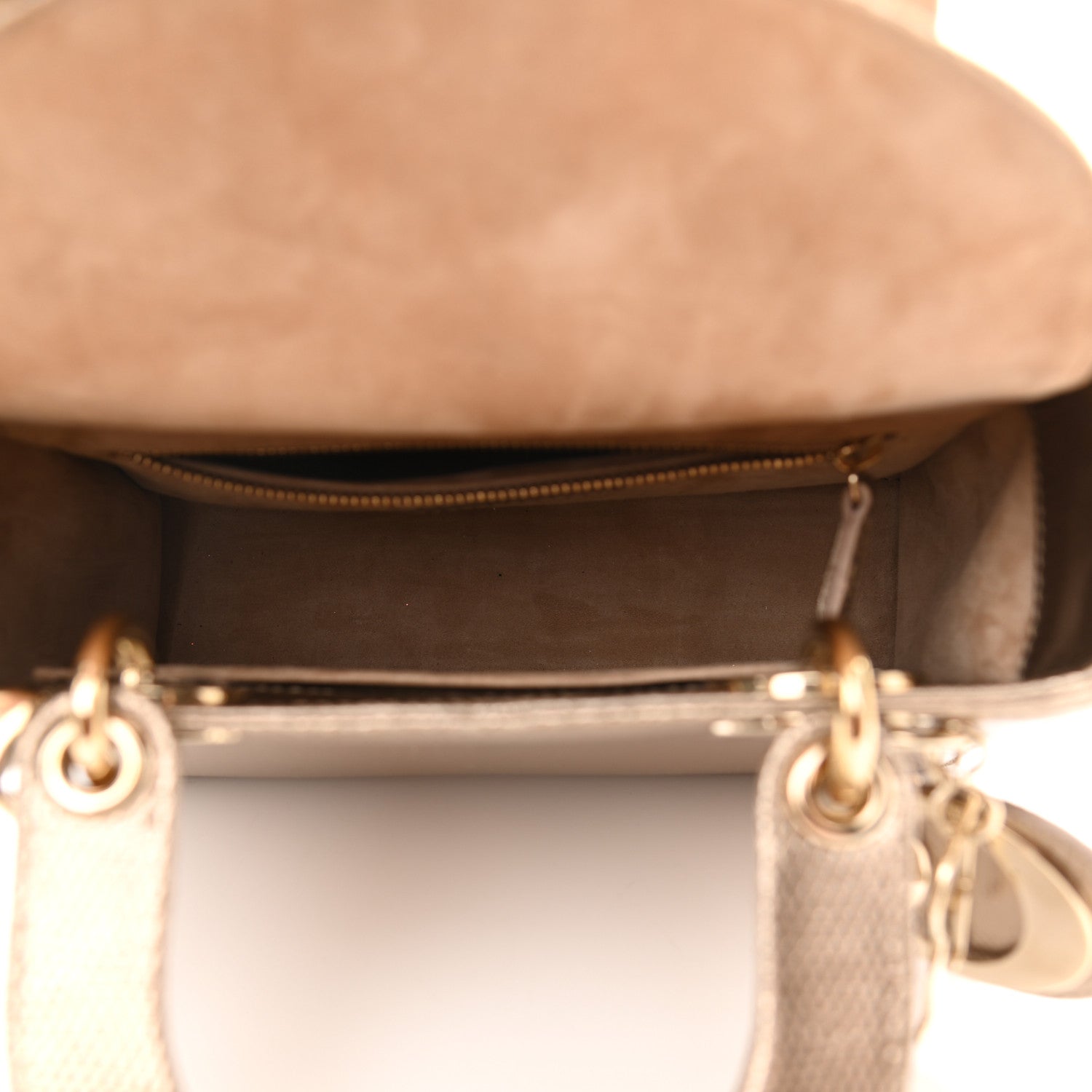 Christian Dior Metallic Lizard Small Lady Dior Gold 5 of 9