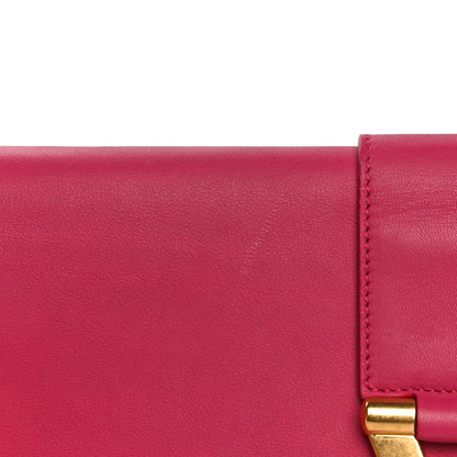 Saint Laurent Calfskin Classic Y Ligne Clutch Fuchsia 23 of 29