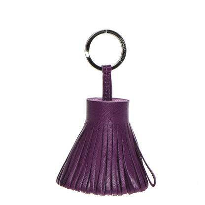 Hermes Lambskin Carmen Tassel Key Holder Violet 1 of 3