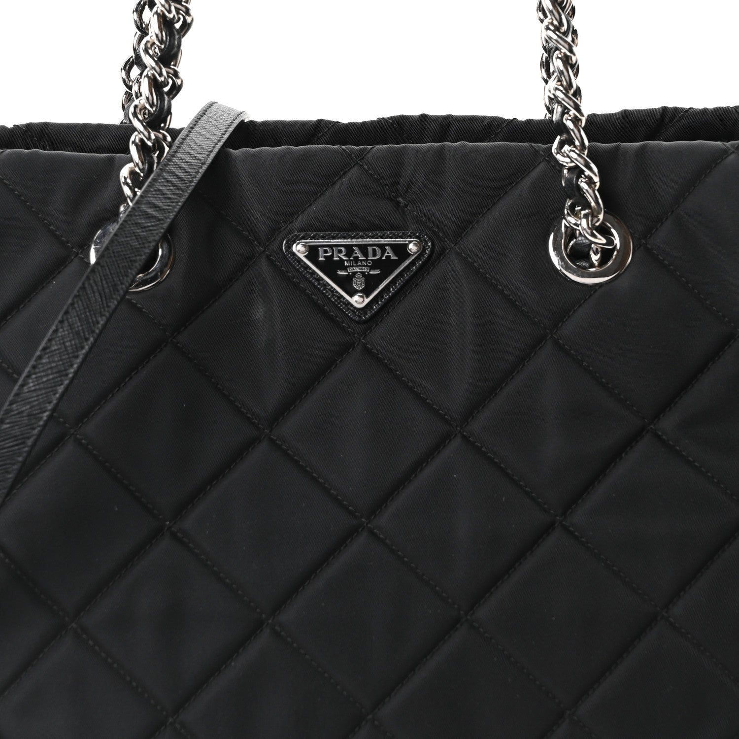 Prada Nylon Tessuto Impuntu Quilted Tote Black 9 of 11