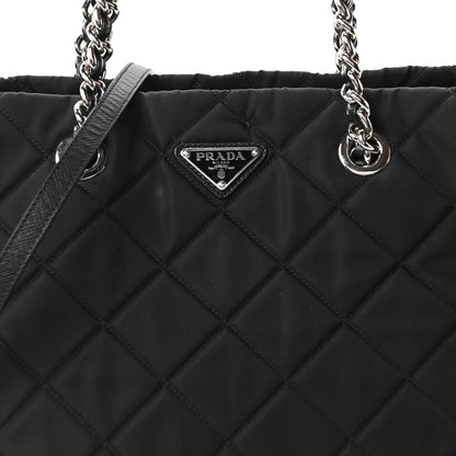Prada Nylon Tessuto Impuntu Quilted Tote Black 9 of 11